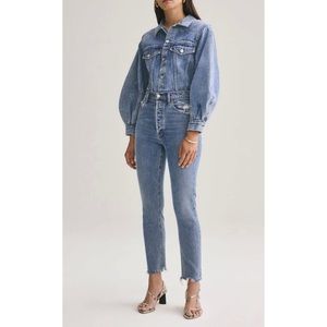 AGOLDE - Nico High Rise Slim Fit Jeans in Rooted Size 25